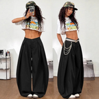 Loose wide-leg tooling casual pants slim straight floor pants