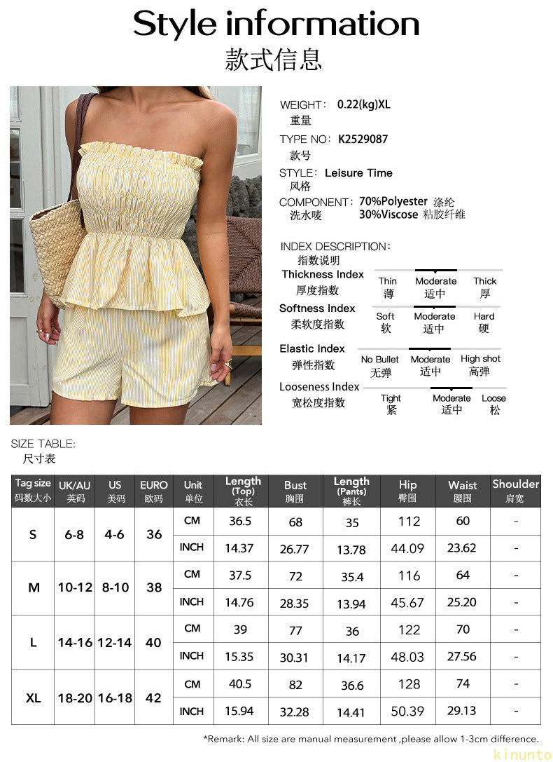 Tube top and shorts Set