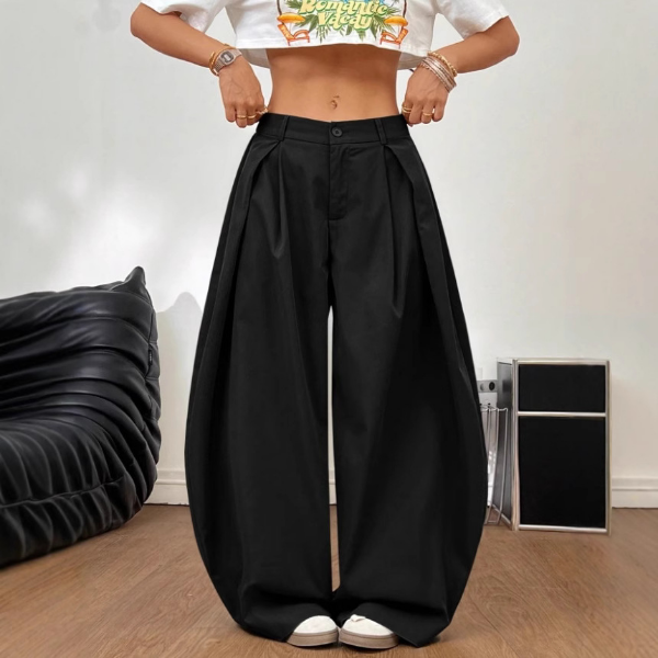 Loose wide-leg tooling casual pants slim straight floor pants