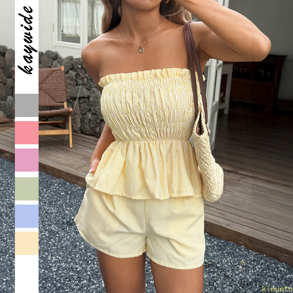 Tube top and shorts Set