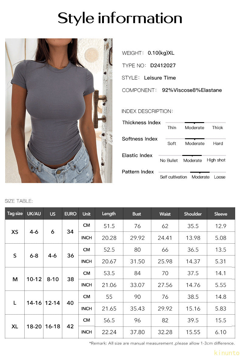 Spring and Summer short-sleeved T-shirt