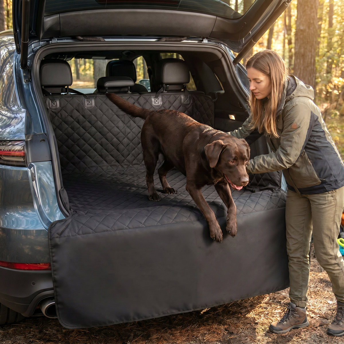 Trailguard | Waterbestendige SUV Bagageruimte Beschermhoes met Bumperflap voor Honden