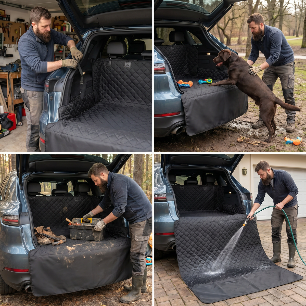 Trailguard | Waterbestendige SUV Bagageruimte Beschermhoes met Bumperflap voor Honden