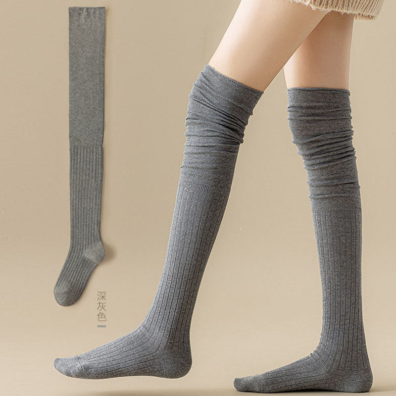 Pure cotton knee socks