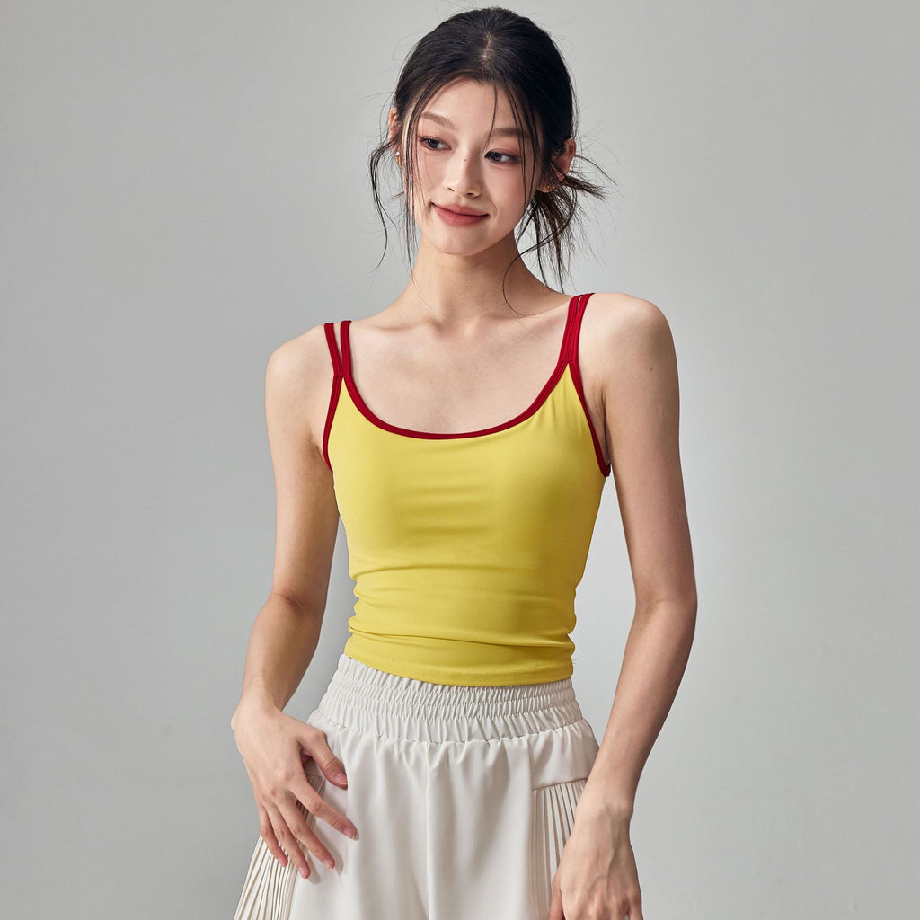 Yoga slimming sleeveless tank top and short pants set