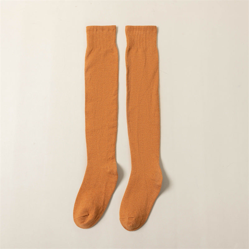 Wool over knee socks