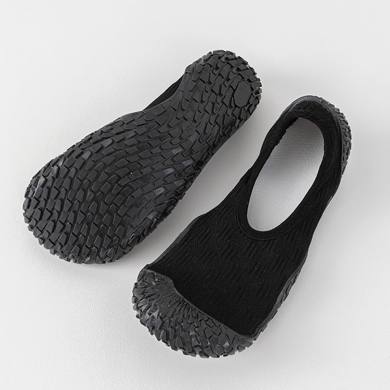 Machine washable silent indoor fitness shoes ultra-light non-slip shock-absorbing soft-soled yoga sneakers