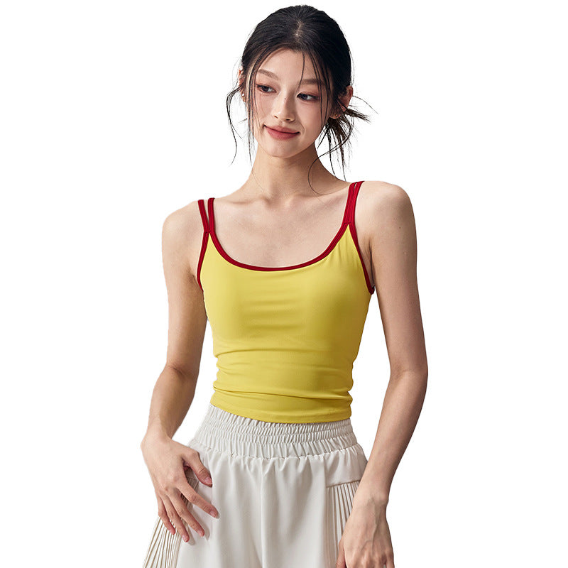 Yoga slimming sleeveless tank top and short pants set