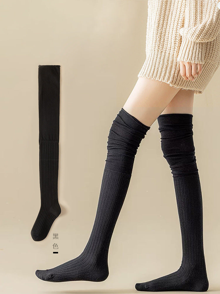 Pure cotton knee socks