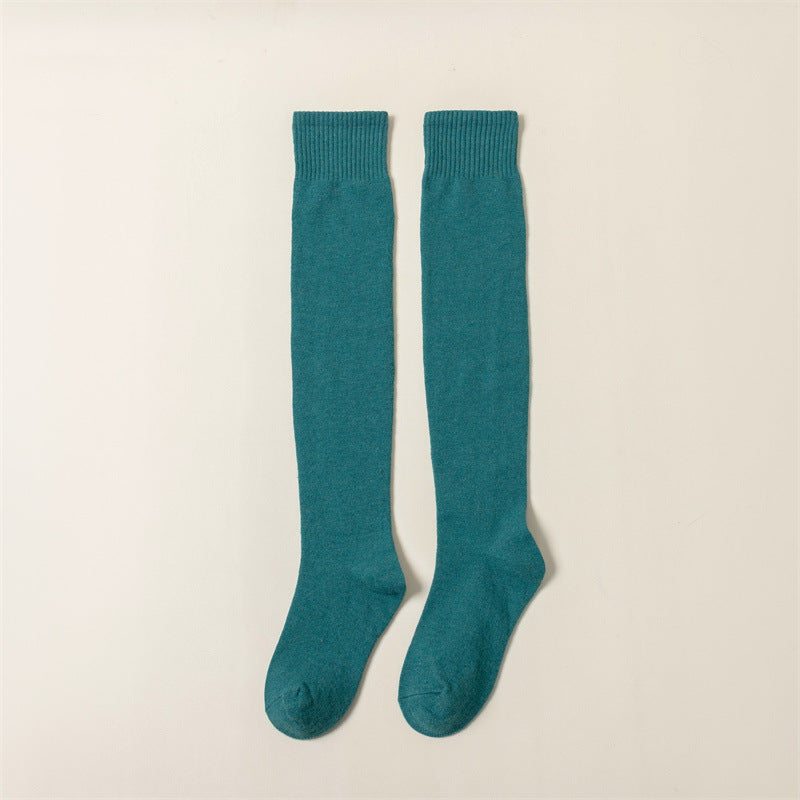 Wool over knee socks