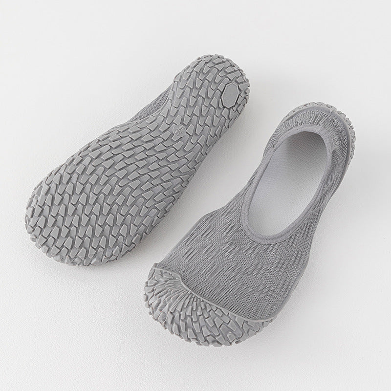 Machine washable silent indoor fitness shoes ultra-light non-slip shock-absorbing soft-soled yoga sneakers