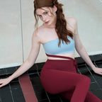 Contrasting color sports yoga suit sports fitness yoga suit