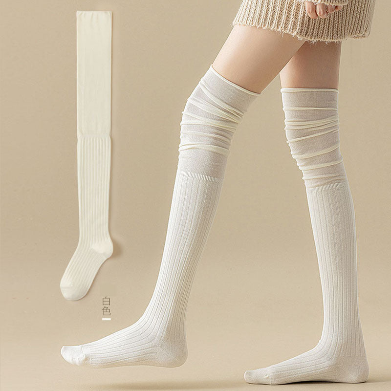 Pure cotton knee socks