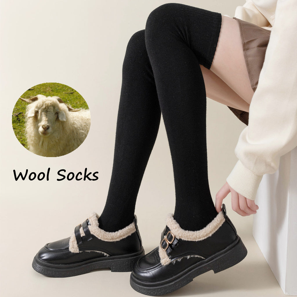 Wool over knee socks