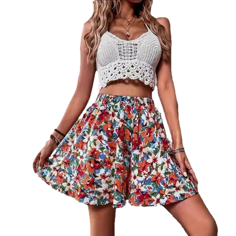 Printed Loose Casual Shorts