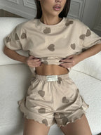Women's Polyester Loungewear Two-piece Set
