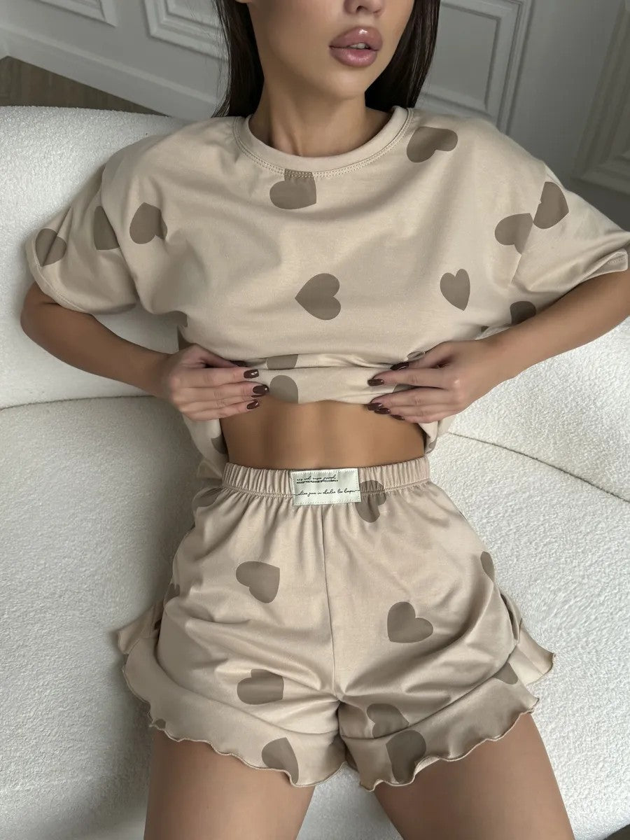 Women's Polyester Loungewear Two-piece Set
