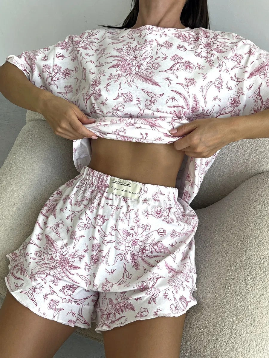 Women's Polyester Loungewear Two-piece Set