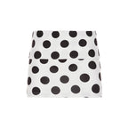 Polka dot contrasting color printing diagonal collar spill shoulder bat short-sleeved pullover top high waist hip skirt Set