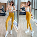 Yoga fitness running bra and pants two-piece set