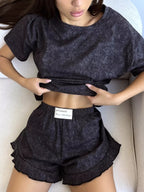 Women's Polyester Loungewear Two-piece Set