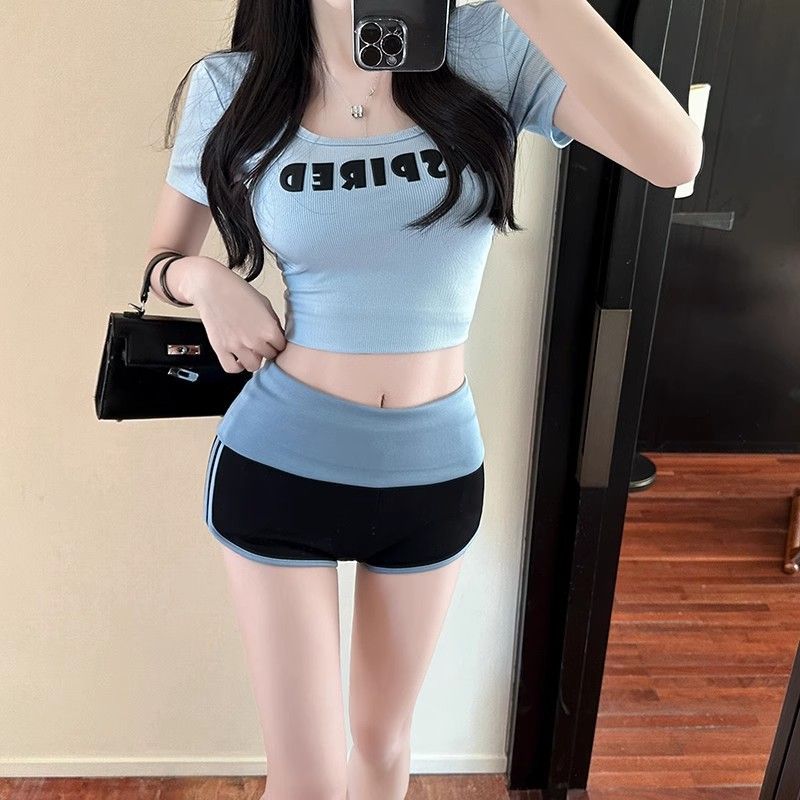 Girl tight primer sports hot pants hip-wrapped
