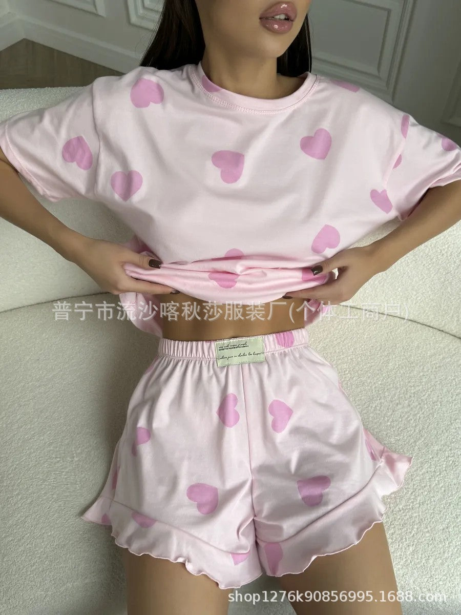Women's Polyester Loungewear Two-piece Set