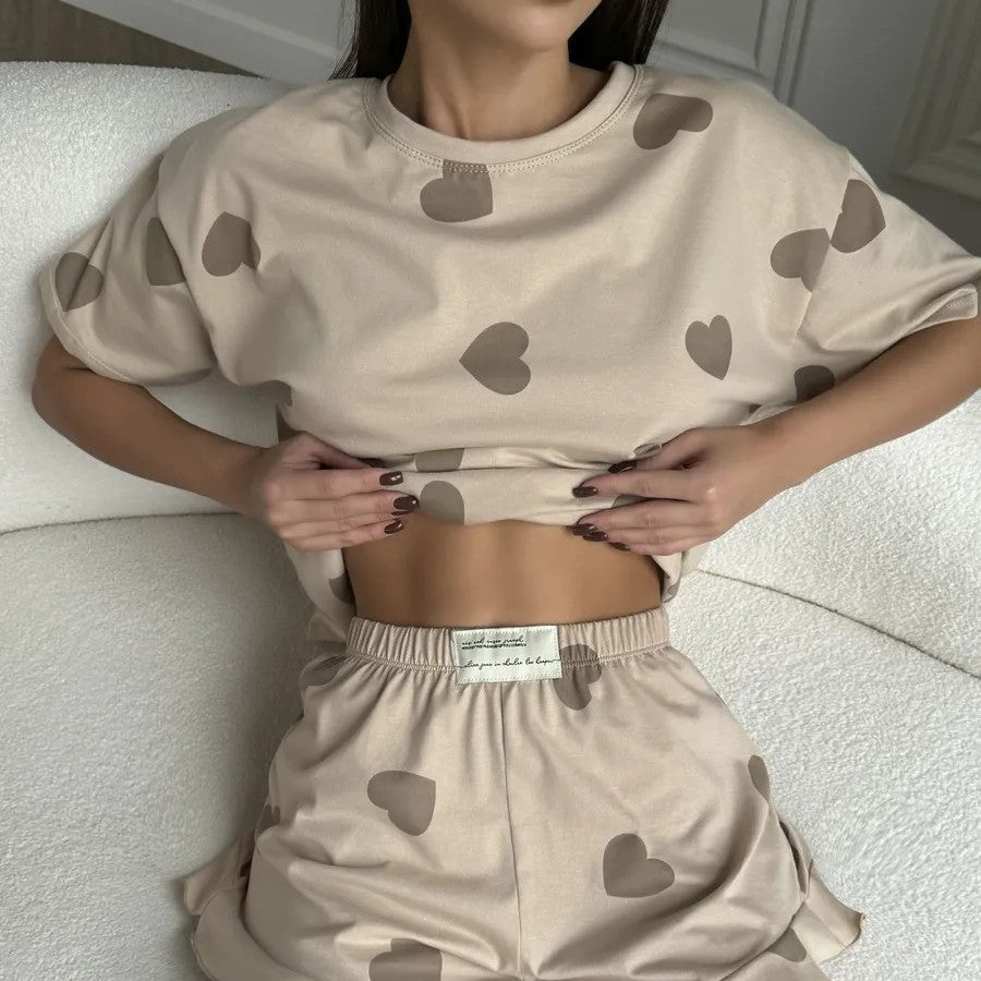 Women's Polyester Loungewear Two-piece Set