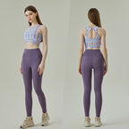New retro national style printed yoga clothes high-strength vest and pants set