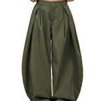Loose wide-leg tooling casual pants slim straight floor pants