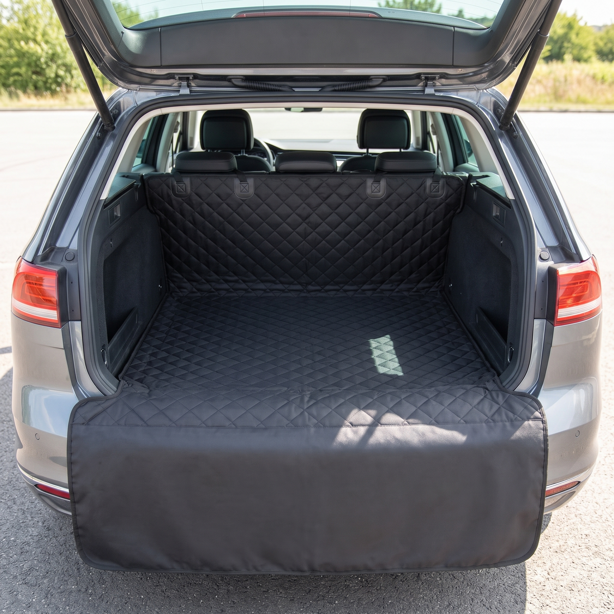 Trailguard cargo liner fitted in an open car boot
