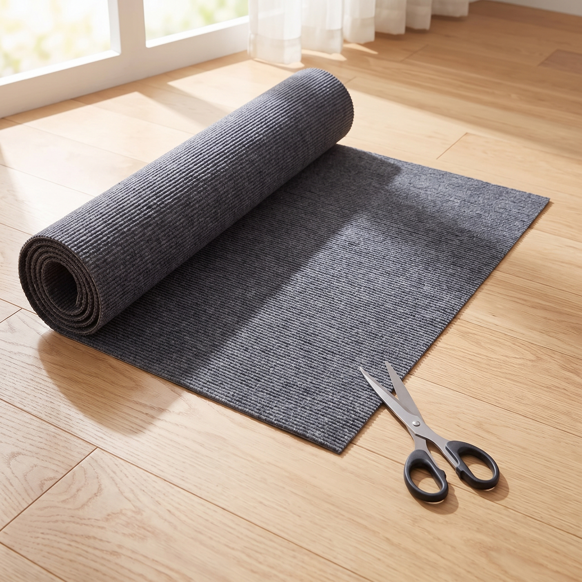 Clawshield scratch guard partly unrolled with scissors beside it