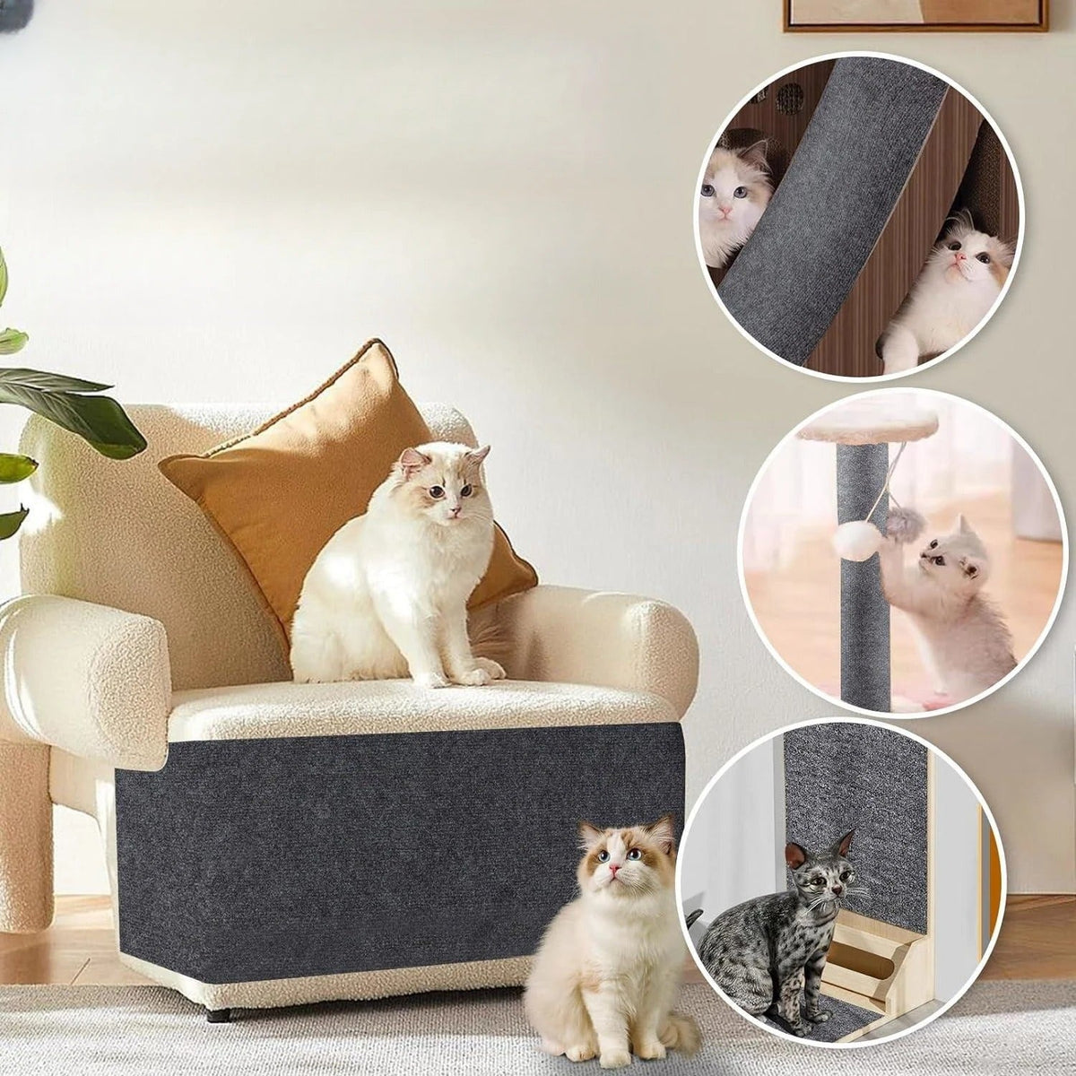 Clawshield | Op Maat Te Knippen Kattenkrabbers Beschermer voor Banken en Hoeken